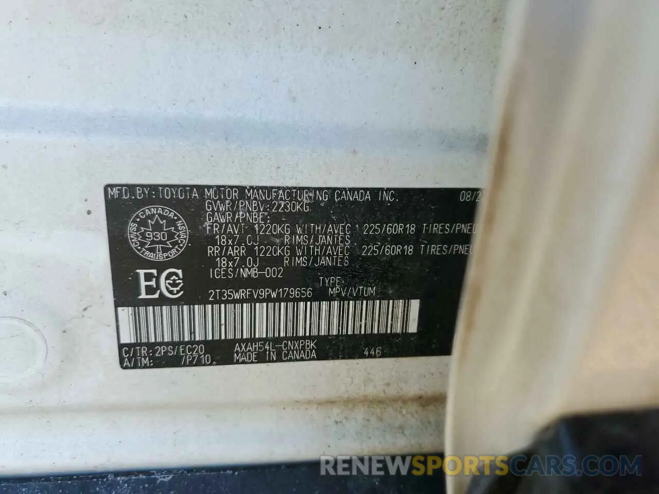 13 Photograph of a damaged car 2T35WRFV9PW179656 TOYOTA RAV4 2023