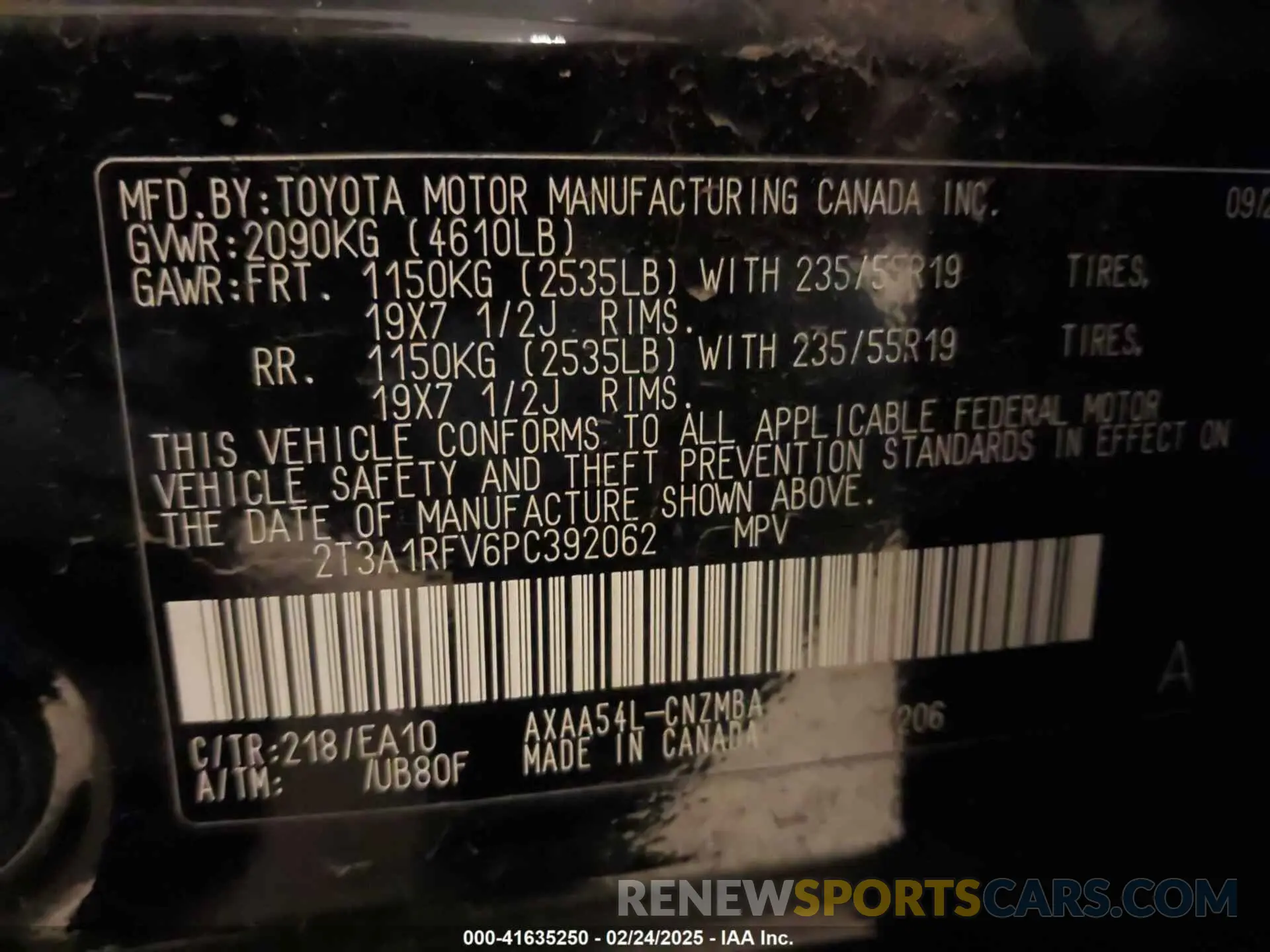 9 Photograph of a damaged car 2T3A1RFV6PC392062 TOYOTA RAV4 2023