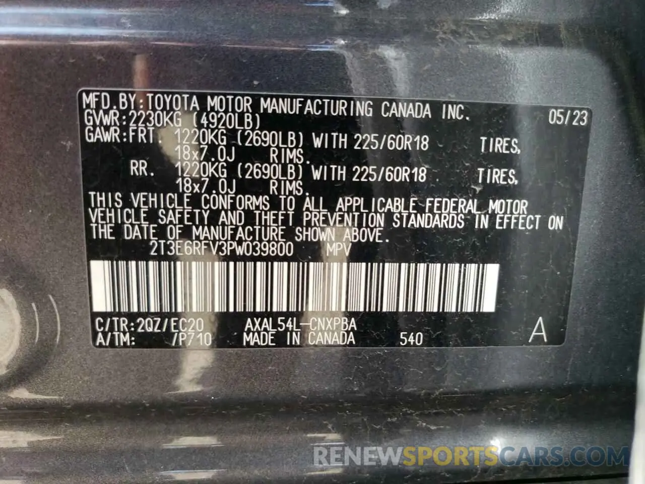 12 Фотография поврежденного автомобиля 2T3E6RFV3PW039800 TOYOTA RAV4 2023