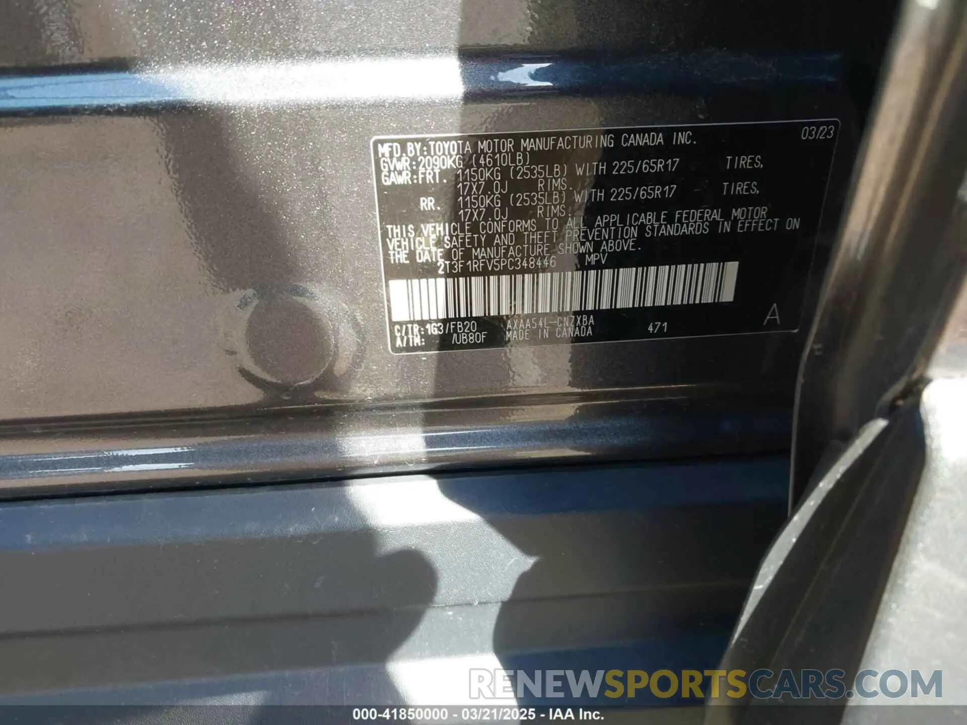 9 Photograph of a damaged car 2T3F1RFV5PC348446 TOYOTA RAV4 2023