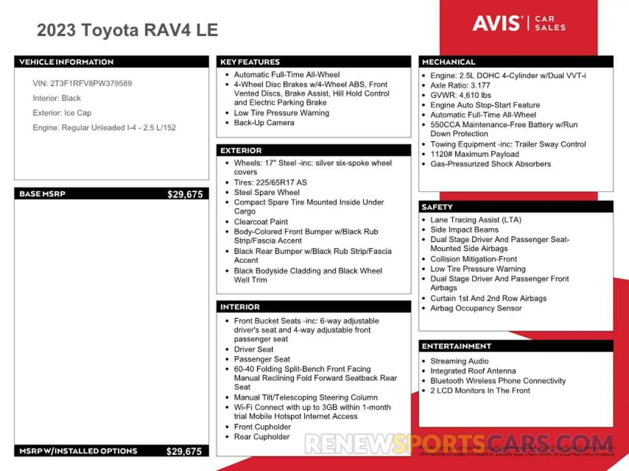 13 Photograph of a damaged car 2T3F1RFV8PW379589 TOYOTA RAV4 2023