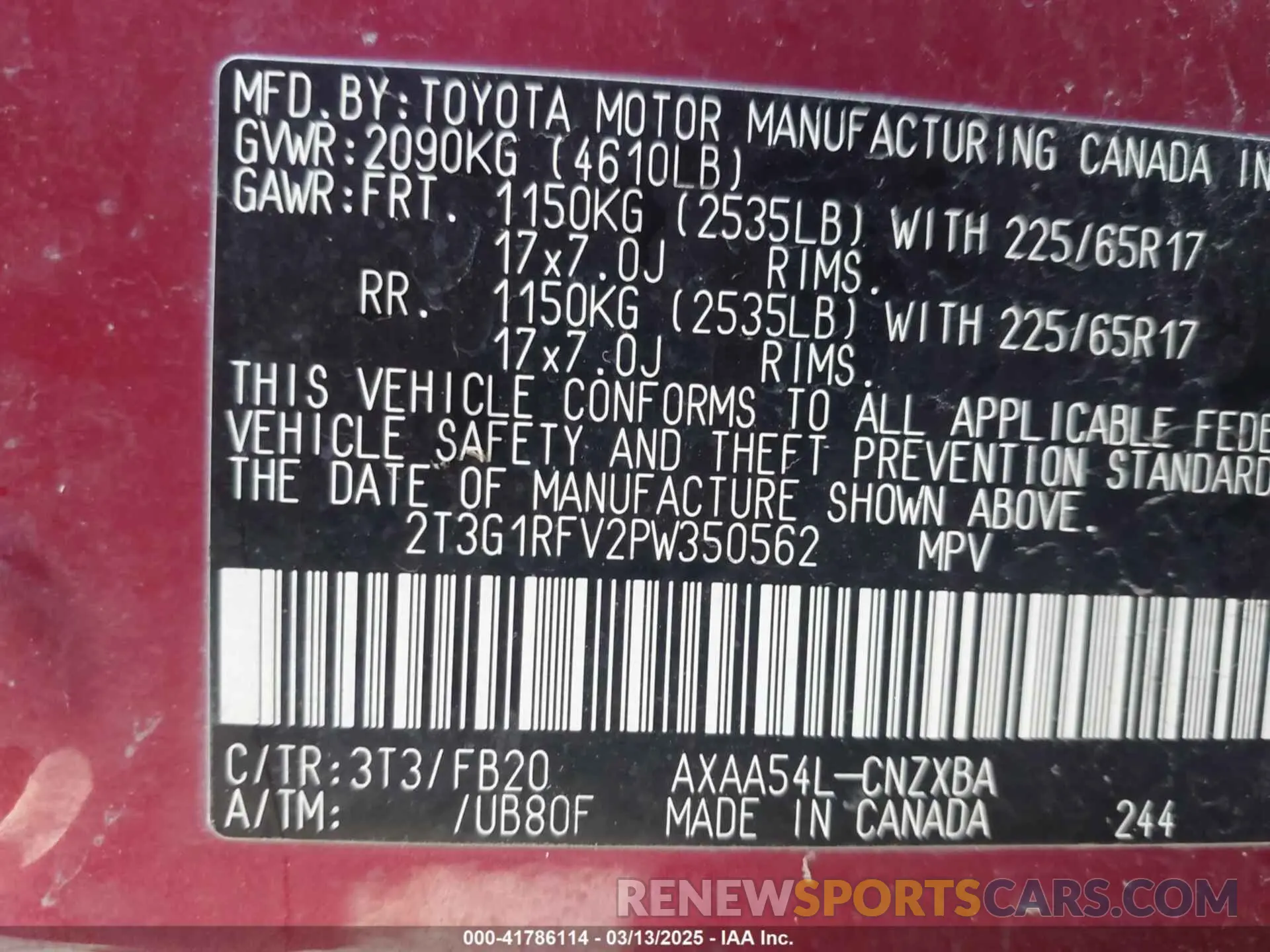 9 Фотография поврежденного автомобиля 2T3G1RFV2PW350562 TOYOTA RAV4 2023