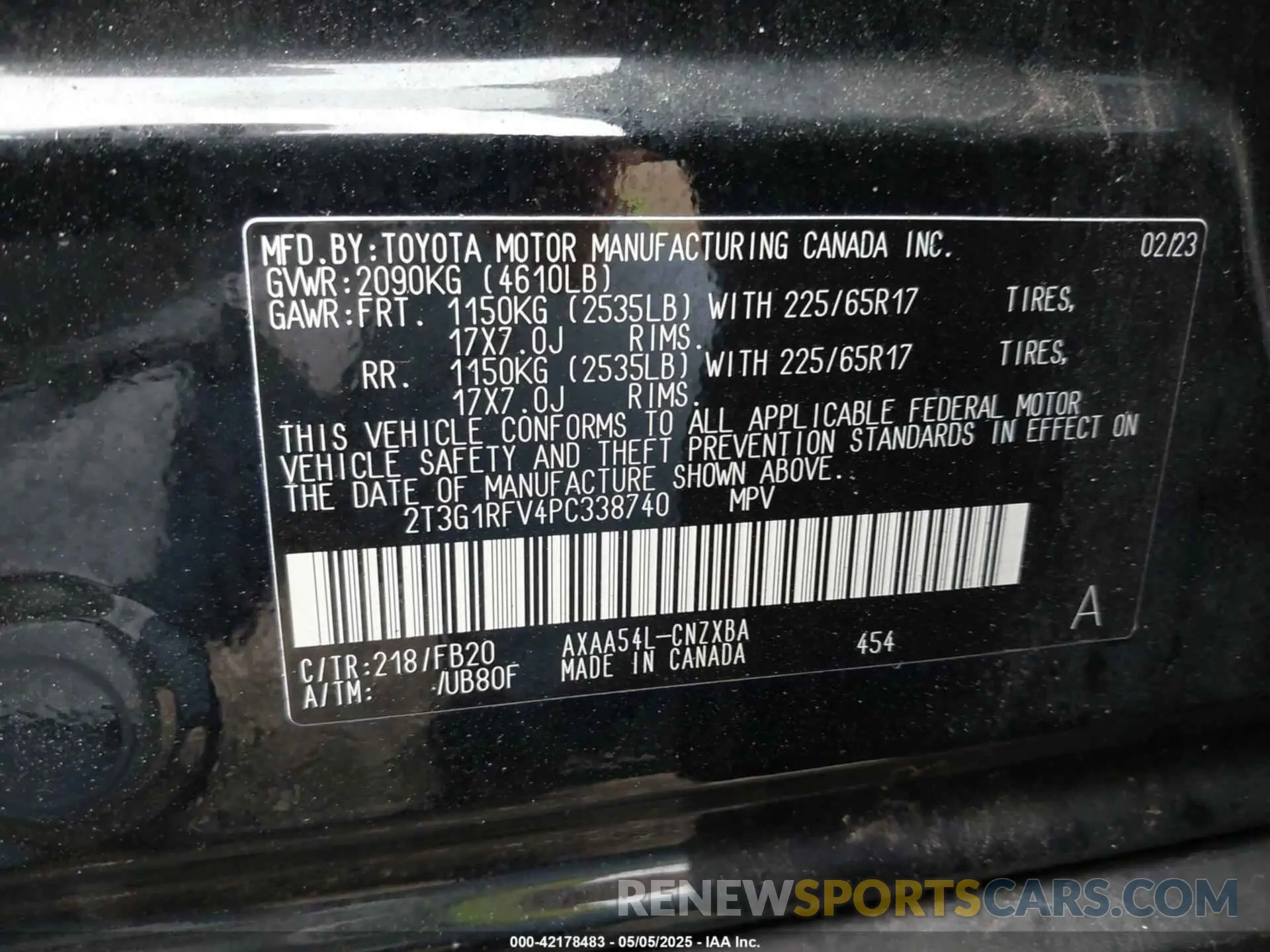 9 Фотография поврежденного автомобиля 2T3G1RFV4PC338740 TOYOTA RAV4 2023