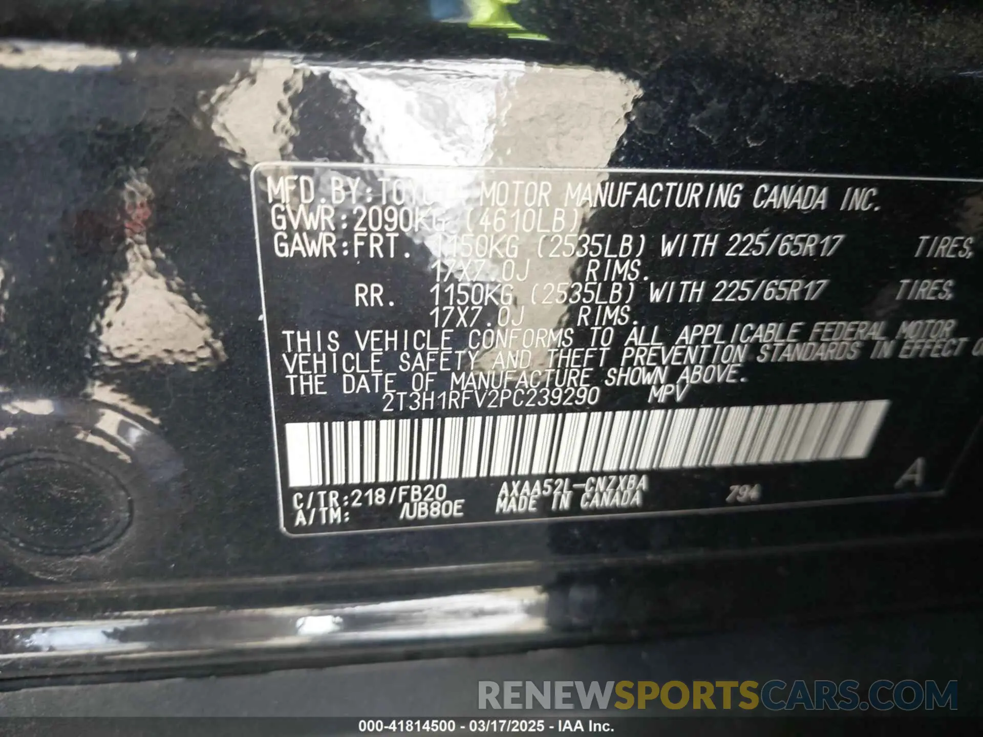 9 Фотография поврежденного автомобиля 2T3H1RFV2PC239290 TOYOTA RAV4 2023