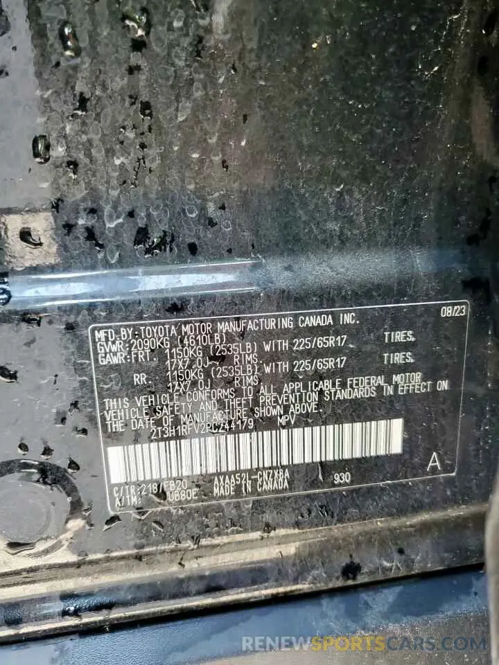 14 Фотография поврежденного автомобиля 2T3H1RFV2PC244179 TOYOTA RAV4 2023