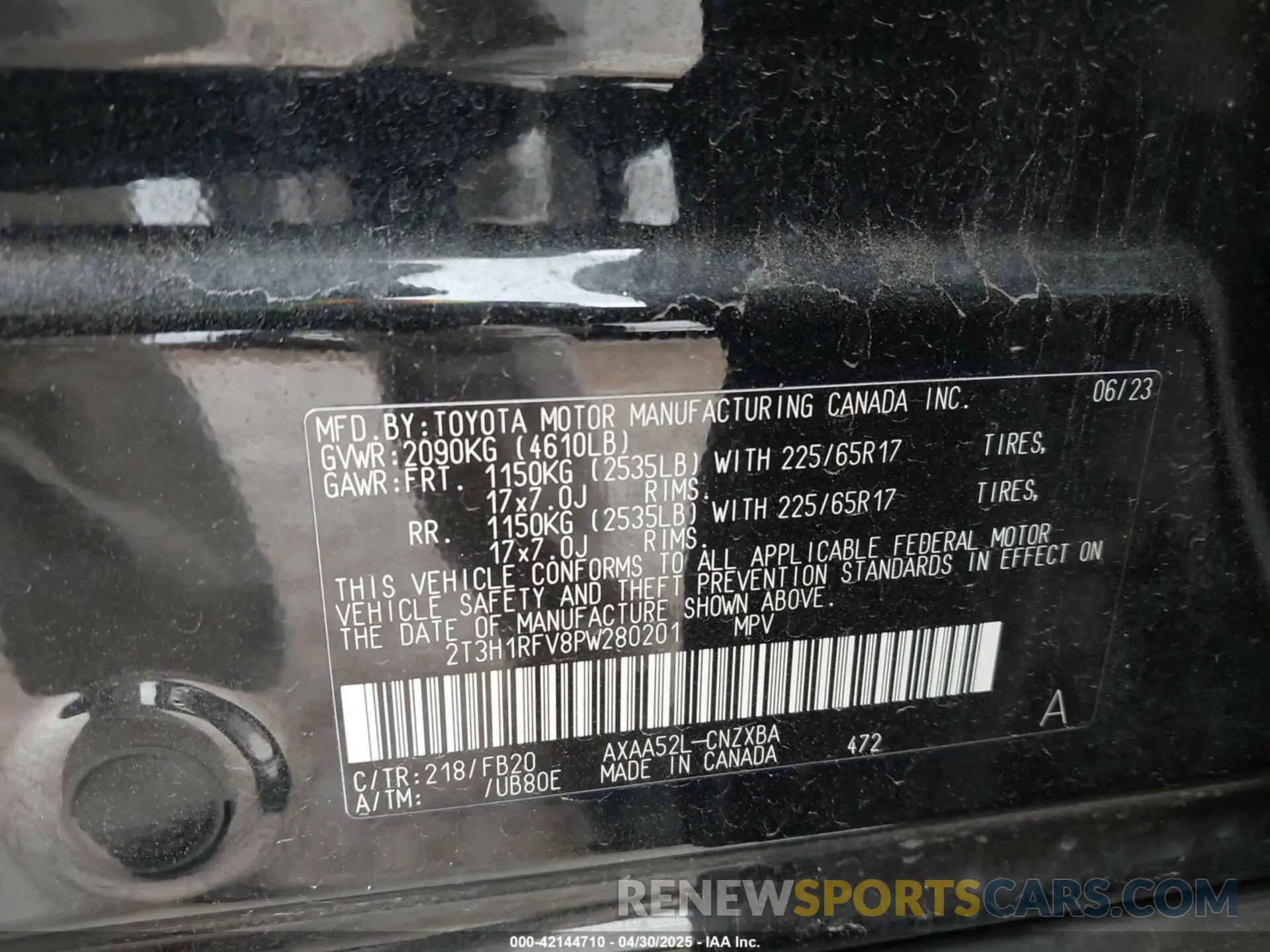 9 Фотография поврежденного автомобиля 2T3H1RFV8PW280201 TOYOTA RAV4 2023