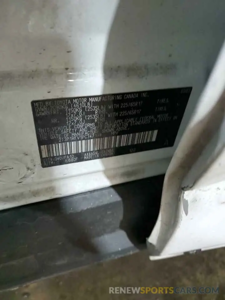 13 Фотография поврежденного автомобиля 2T3P1RFV1PC347198 TOYOTA RAV4 2023