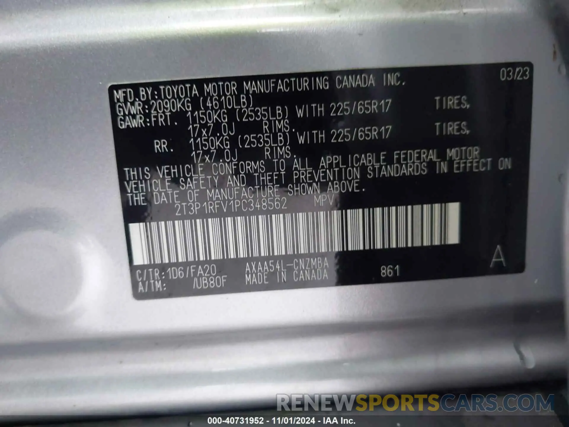 9 Фотография поврежденного автомобиля 2T3P1RFV1PC348562 TOYOTA RAV4 2023