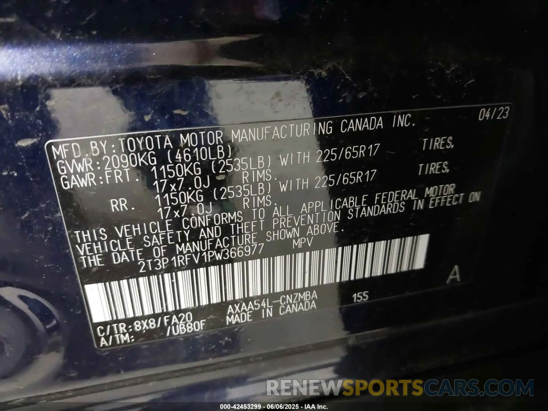 9 Photograph of a damaged car 2T3P1RFV1PW366977 TOYOTA RAV4 2023