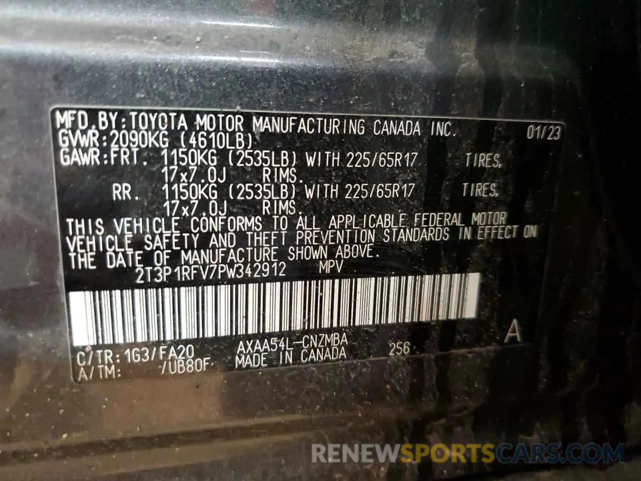 15 Фотография поврежденного автомобиля 2T3P1RFV7PW342912 TOYOTA RAV4 2023