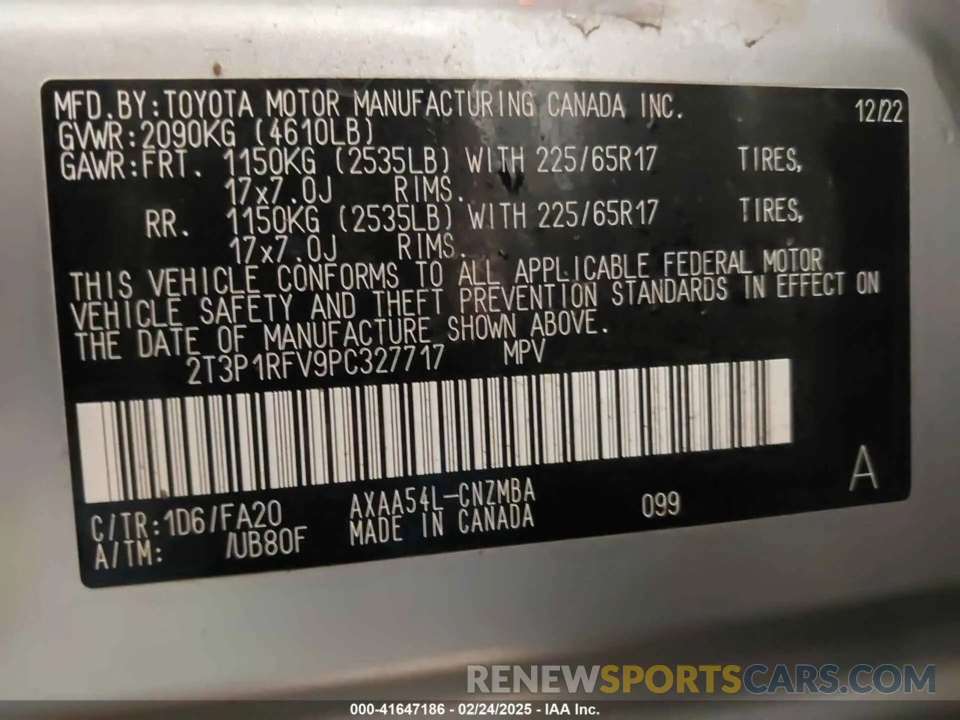 9 Фотография поврежденного автомобиля 2T3P1RFV9PC327717 TOYOTA RAV4 2023