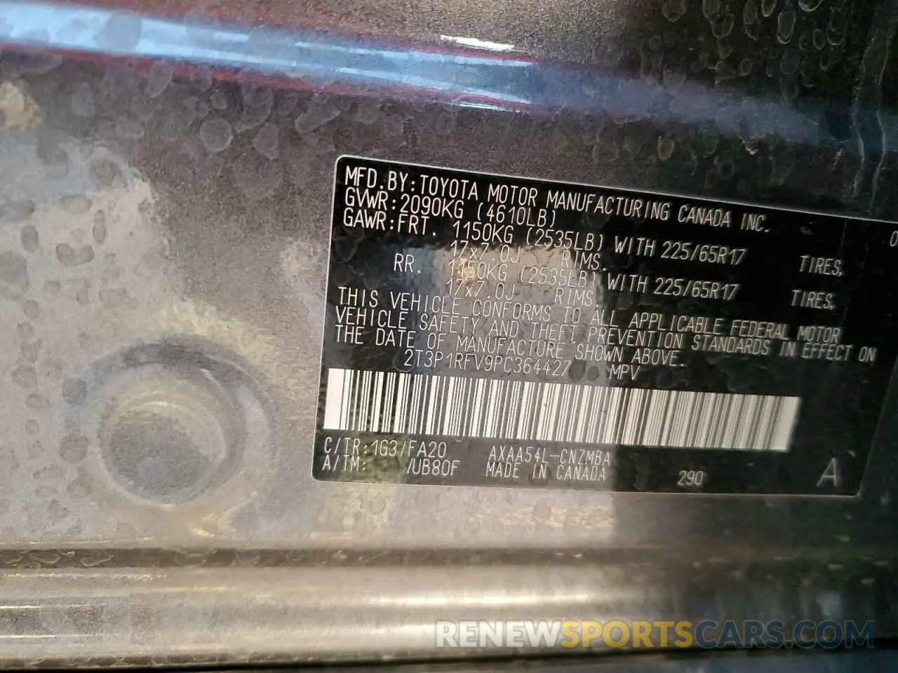 12 Фотография поврежденного автомобиля 2T3P1RFV9PC364427 TOYOTA RAV4 2023