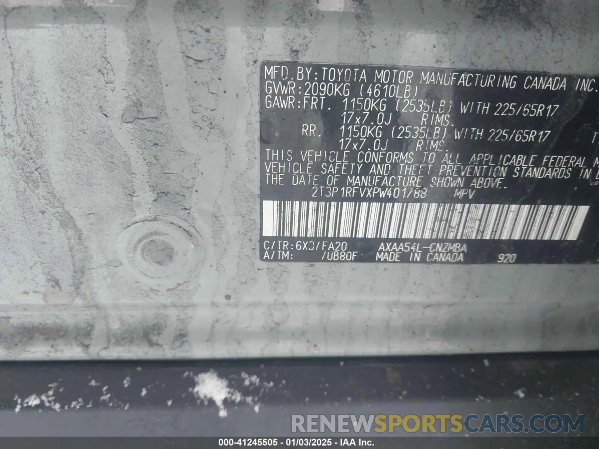 9 Photograph of a damaged car 2T3P1RFVXPW401788 TOYOTA RAV4 2023