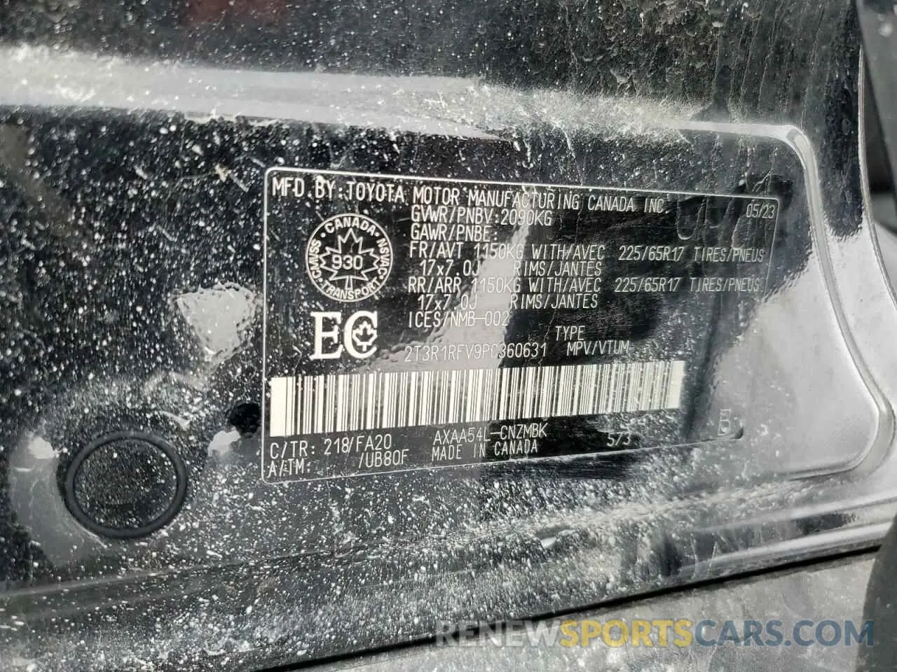 13 Фотография поврежденного автомобиля 2T3R1RFV9PC360631 TOYOTA RAV4 2023