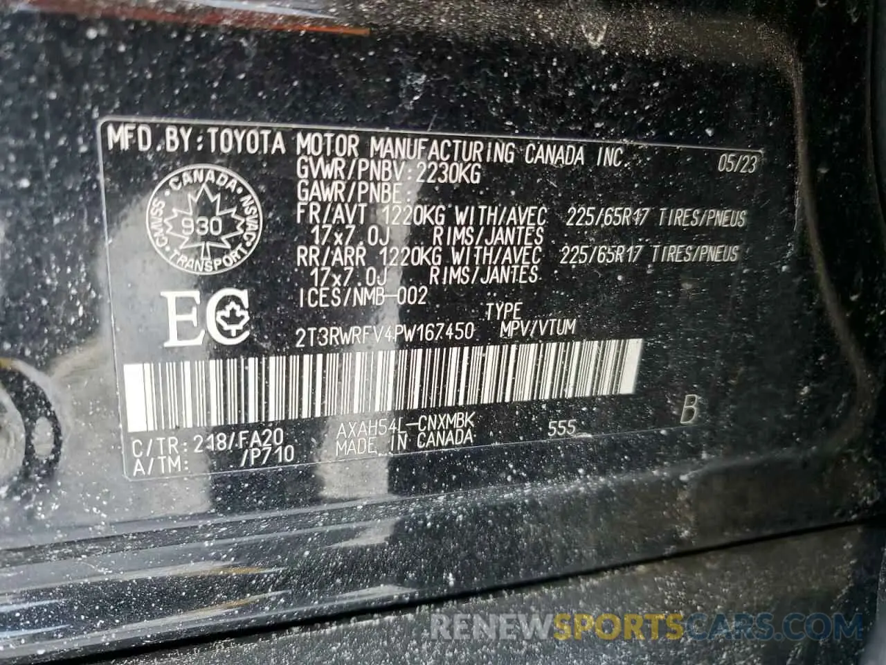 13 Фотография поврежденного автомобиля 2T3RWRFV4PW167450 TOYOTA RAV4 2023