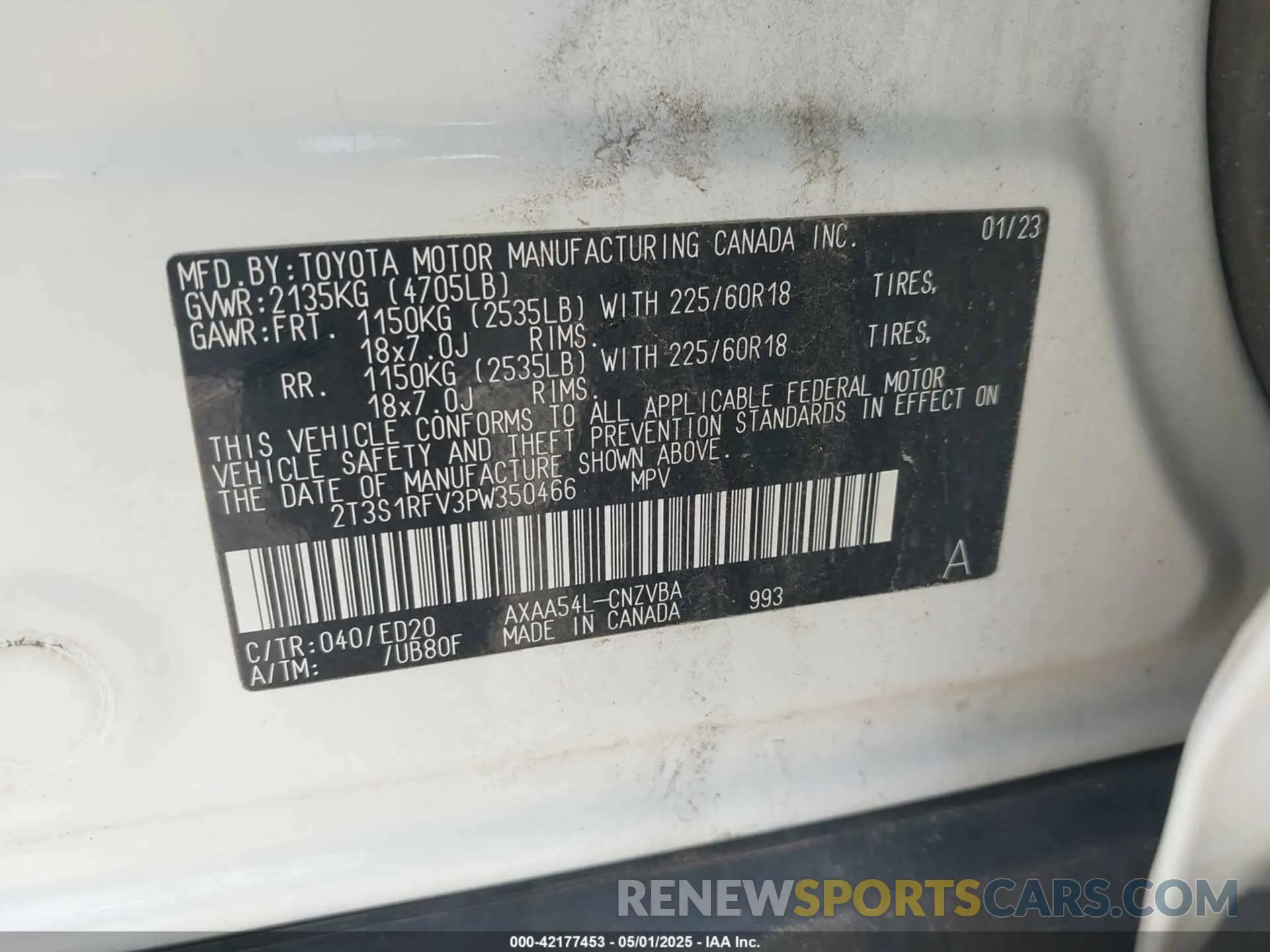 9 Фотография поврежденного автомобиля 2T3S1RFV3PW350466 TOYOTA RAV4 2023
