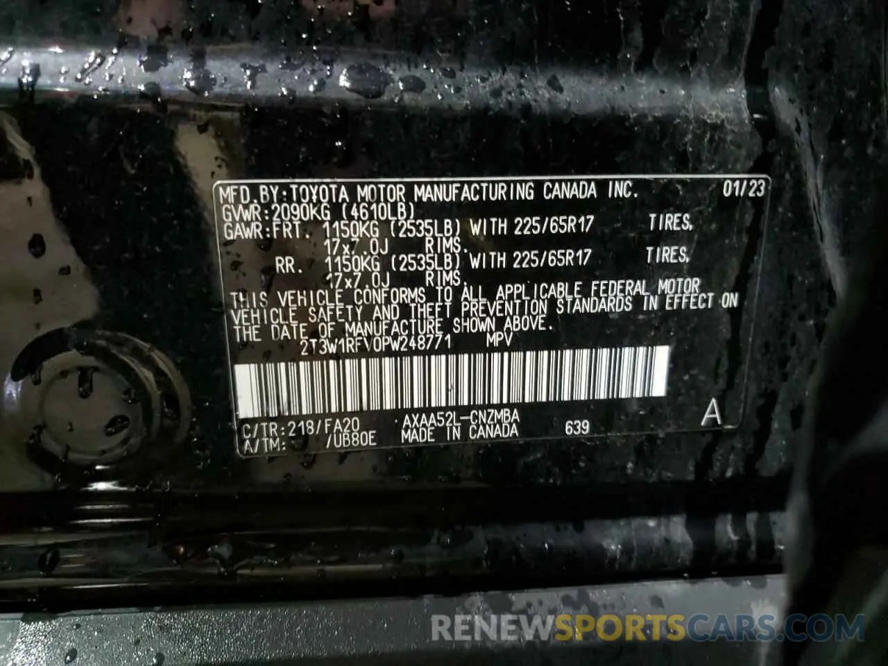 13 Фотография поврежденного автомобиля 2T3W1RFV0PW248771 TOYOTA RAV4 2023