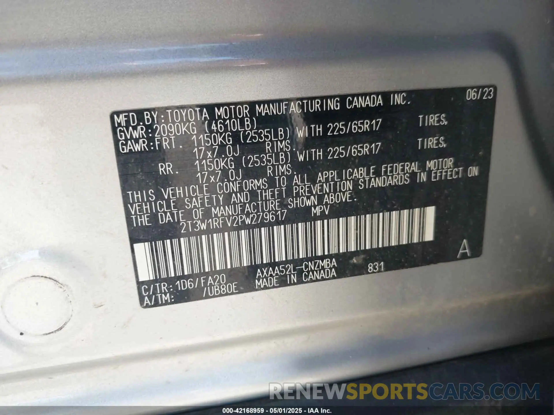 9 Фотография поврежденного автомобиля 2T3W1RFV2PW279617 TOYOTA RAV4 2023