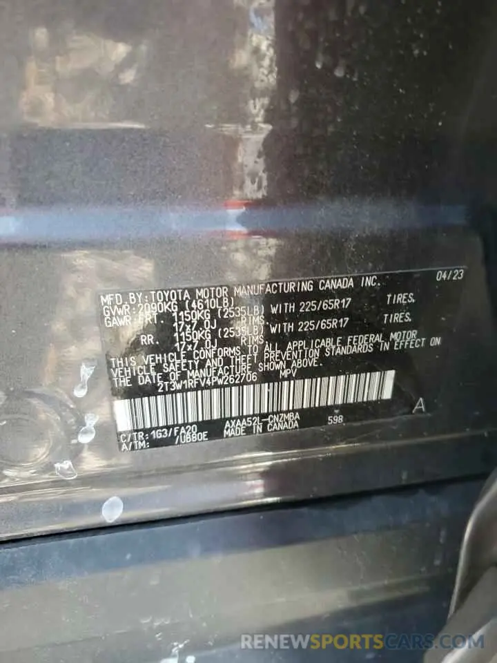 13 Фотография поврежденного автомобиля 2T3W1RFV4PW262706 TOYOTA RAV4 2023