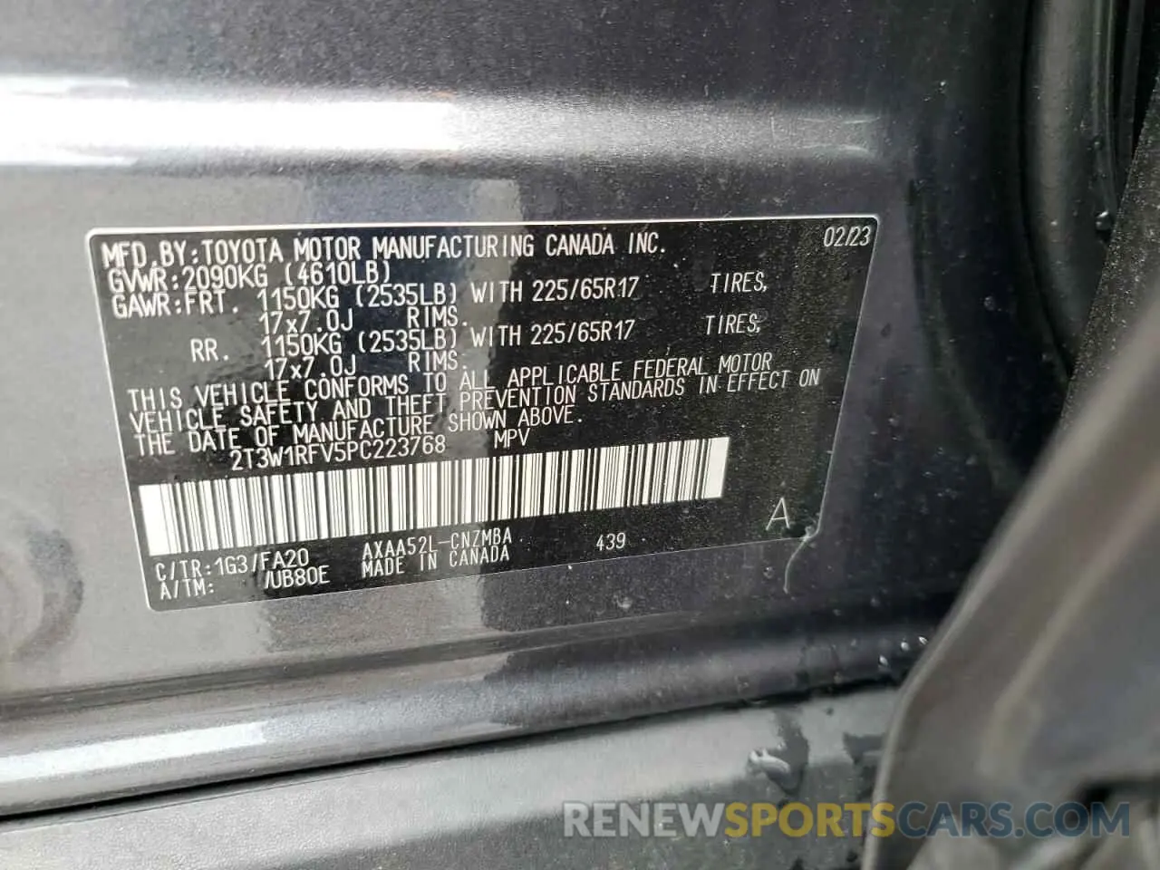 14 Фотография поврежденного автомобиля 2T3W1RFV5PC223768 TOYOTA RAV4 2023