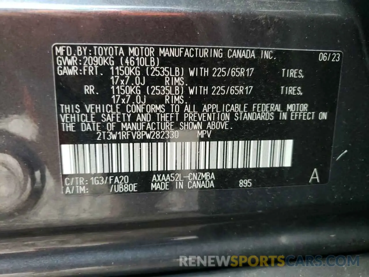14 Photograph of a damaged car 2T3W1RFV8PW282330 TOYOTA RAV4 2023