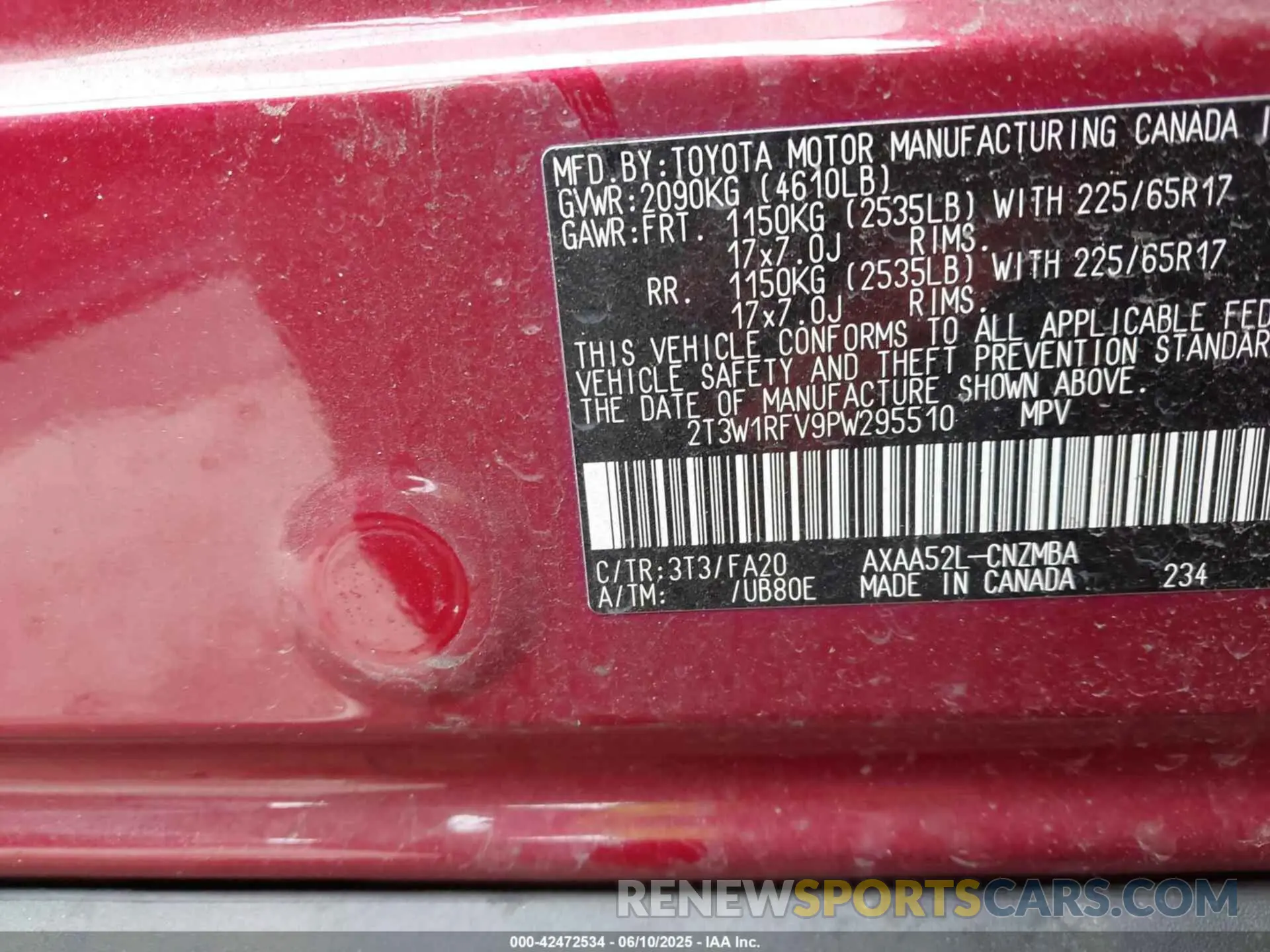 9 Photograph of a damaged car 2T3W1RFV9PW295510 TOYOTA RAV4 2023