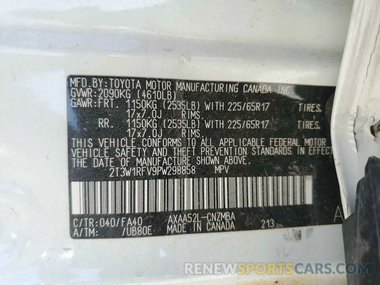 13 Фотография поврежденного автомобиля 2T3W1RFV9PW298858 TOYOTA RAV4 2023
