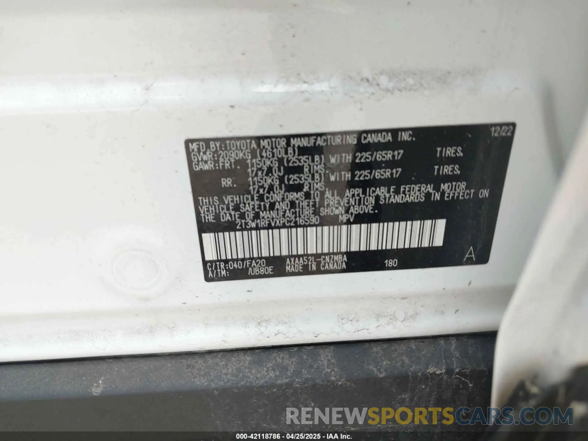 9 Фотография поврежденного автомобиля 2T3W1RFVXPC216590 TOYOTA RAV4 2023