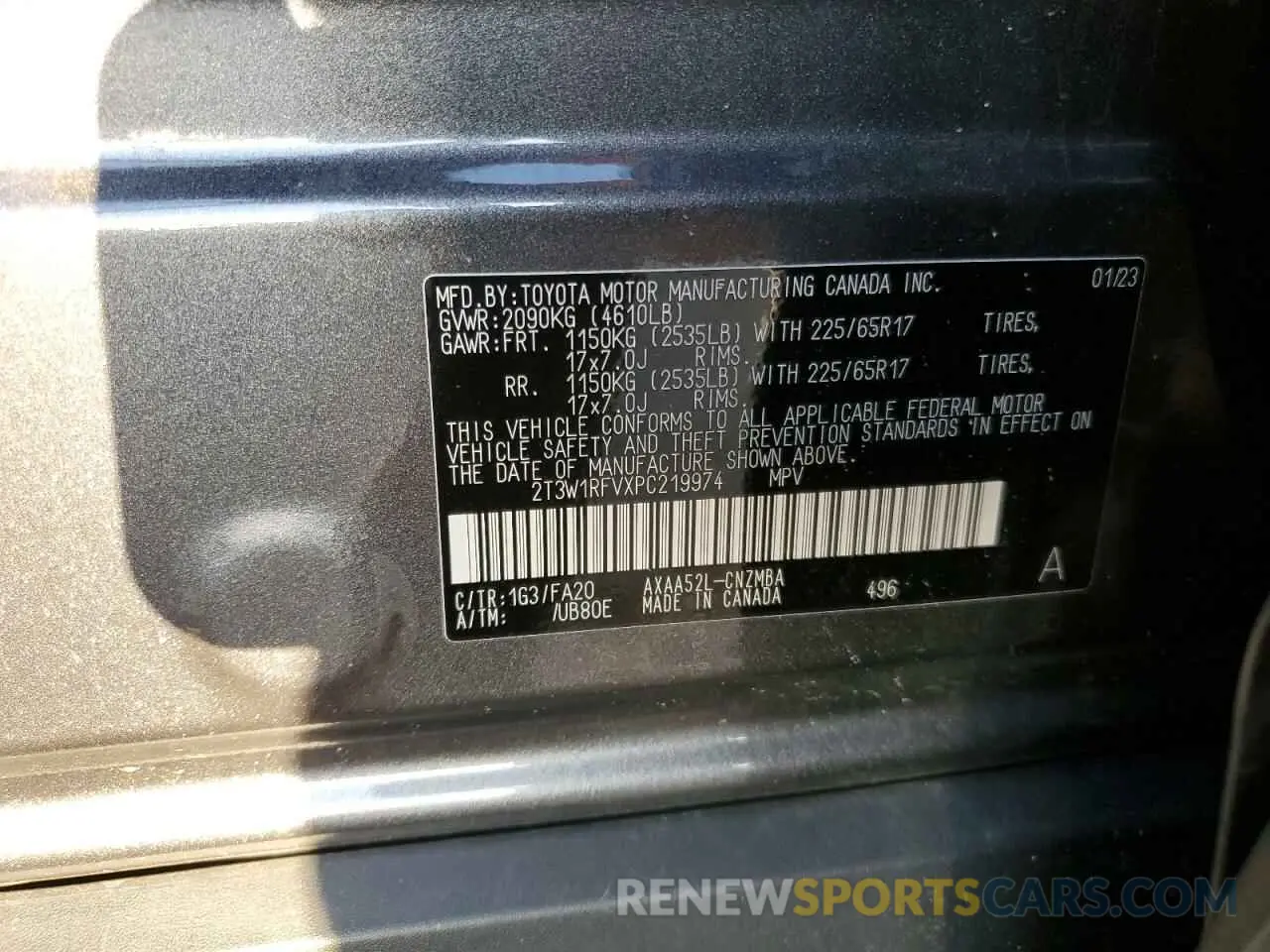 13 Фотография поврежденного автомобиля 2T3W1RFVXPC219974 TOYOTA RAV4 2023