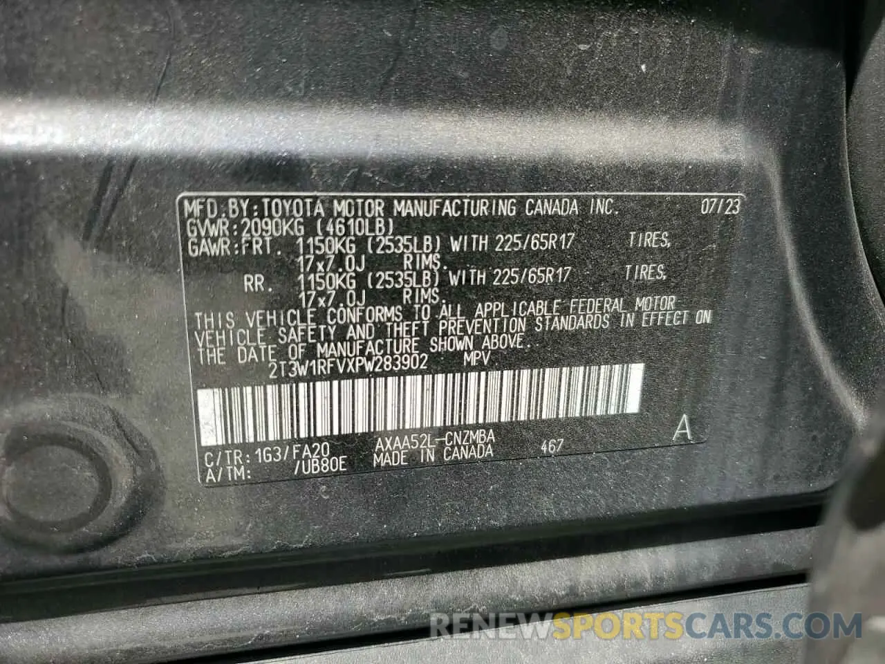 14 Фотография поврежденного автомобиля 2T3W1RFVXPW283902 TOYOTA RAV4 2023