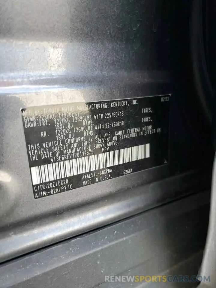 13 Фотография поврежденного автомобиля 4T3E6RFV1PU112579 TOYOTA RAV4 2023