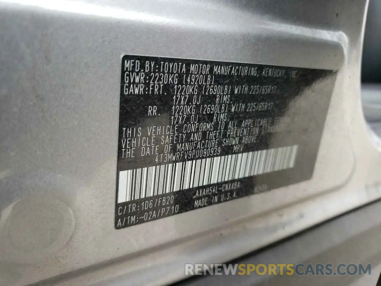15 Photograph of a damaged car 4T3MWRFV9PU090939 TOYOTA RAV4 2023