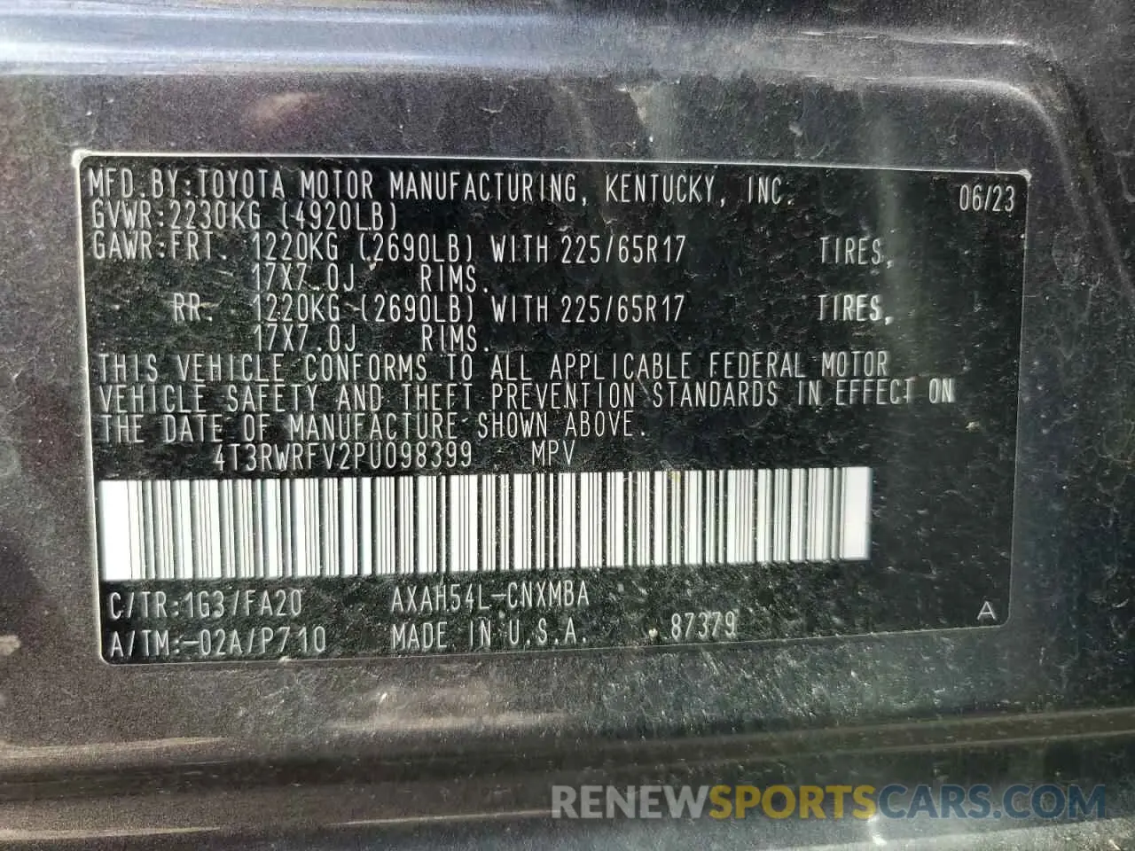 13 Фотография поврежденного автомобиля 4T3RWRFV2PU098399 TOYOTA RAV4 2023