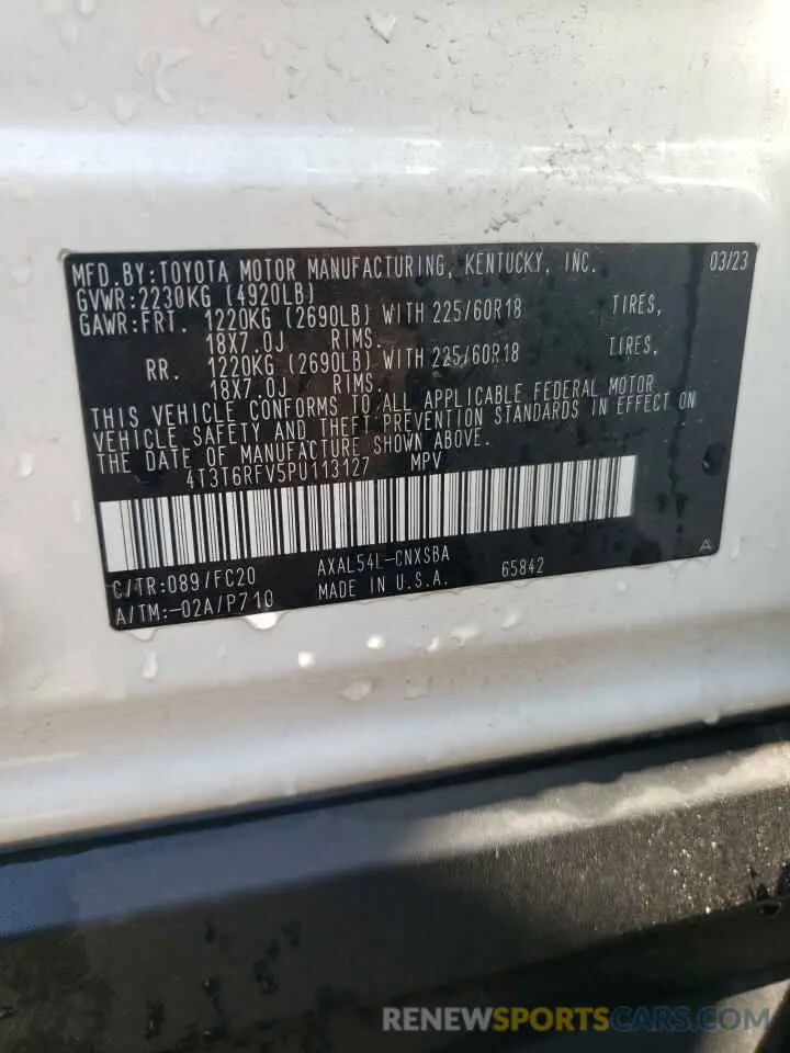 14 Photograph of a damaged car 4T3T6RFV5PU113127 TOYOTA RAV4 2023