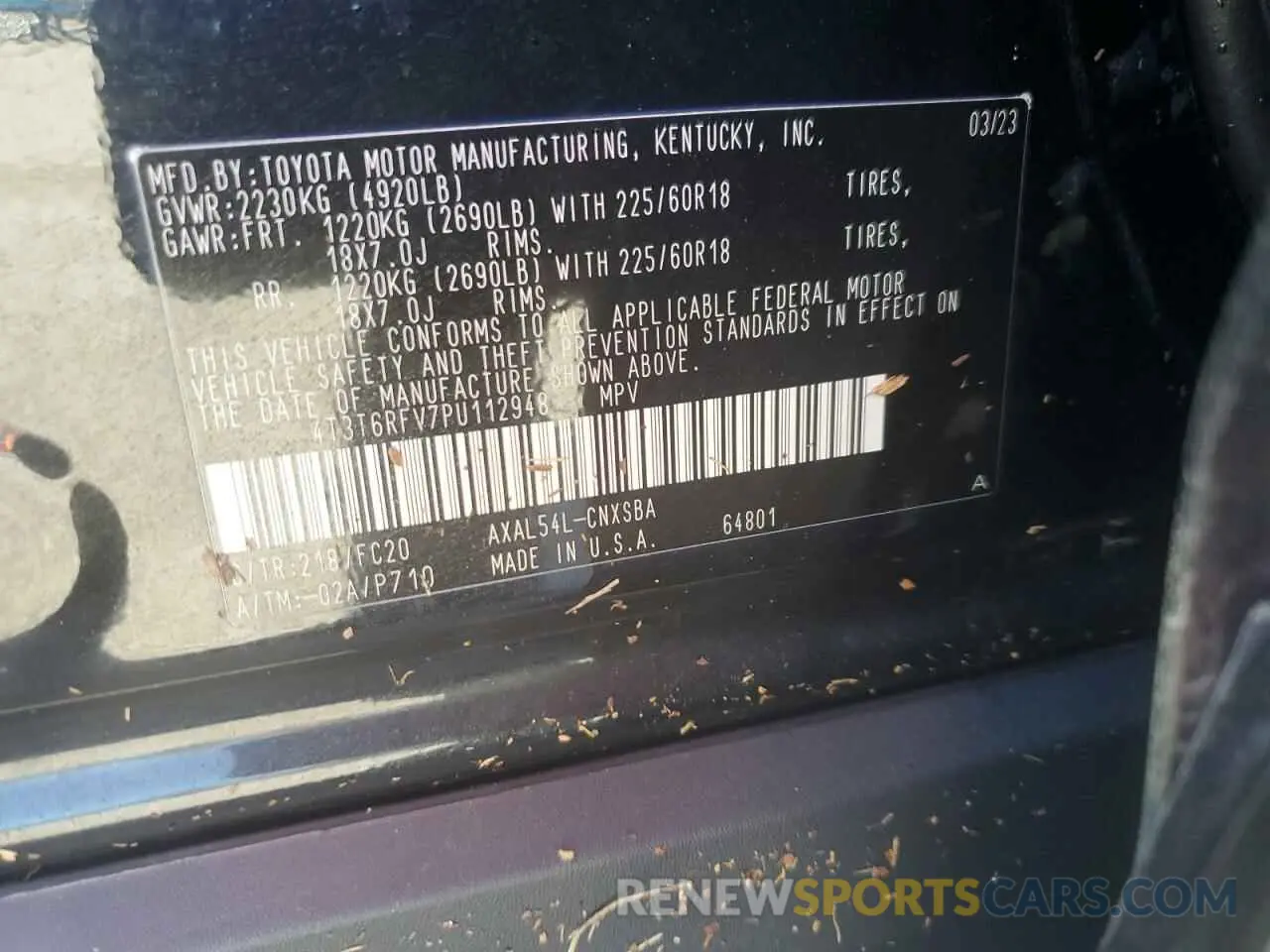 14 Фотография поврежденного автомобиля 4T3T6RFV7PU112948 TOYOTA RAV4 2023