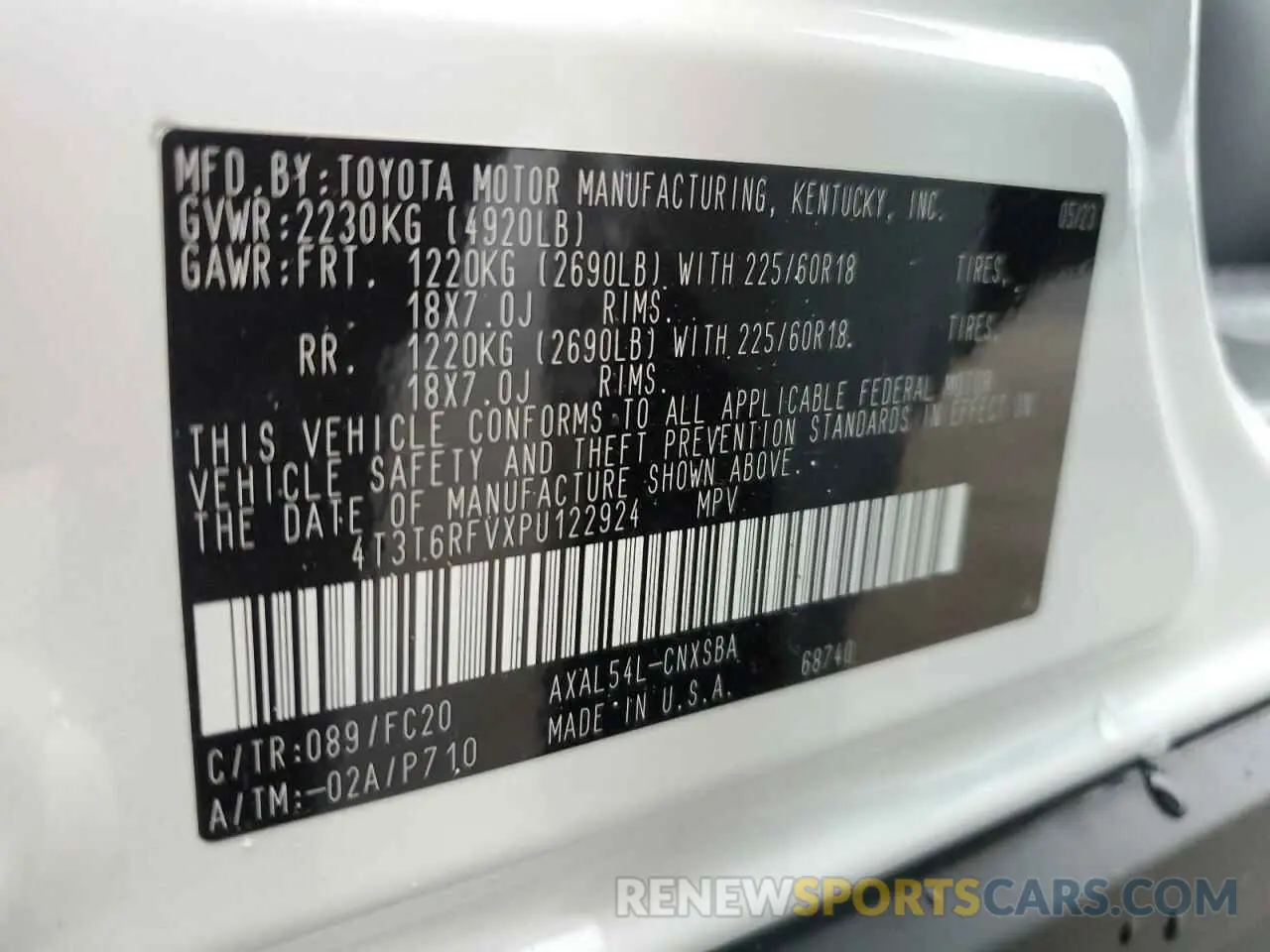 13 Фотография поврежденного автомобиля 4T3T6RFVXPU122924 TOYOTA RAV4 2023