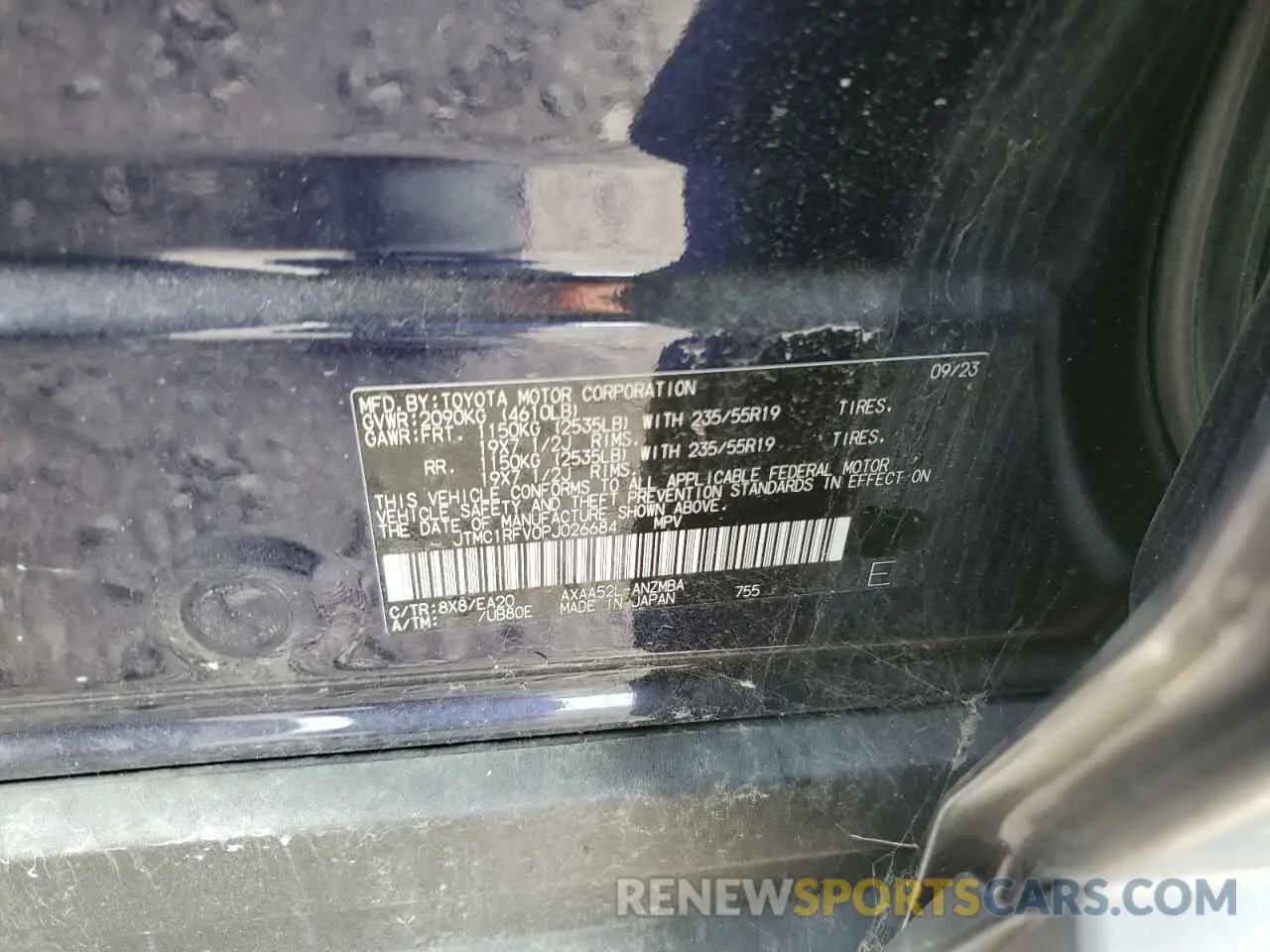 13 Фотография поврежденного автомобиля JTMC1RFV0PJ026684 TOYOTA RAV4 2023