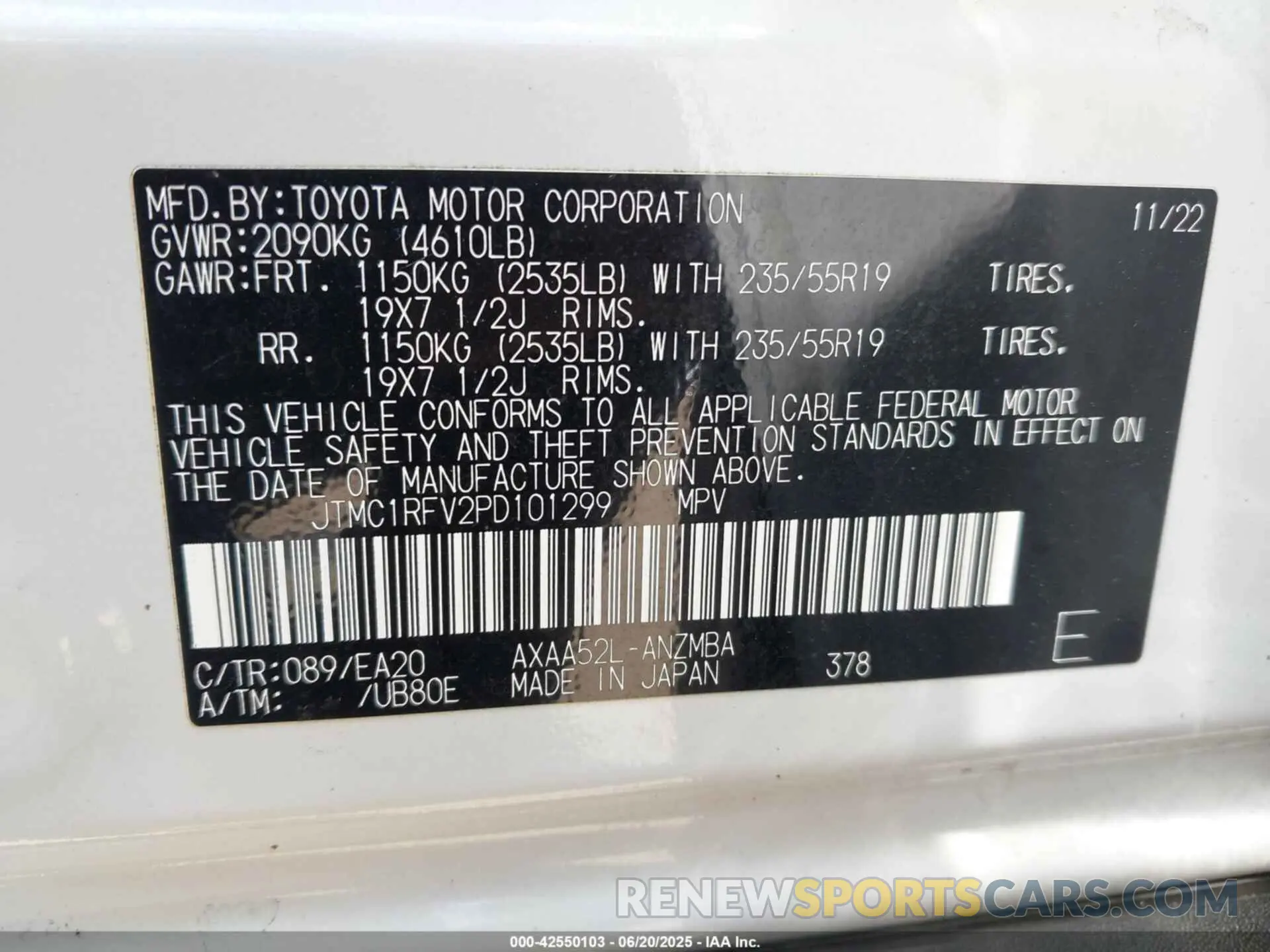 9 Photograph of a damaged car JTMC1RFV2PD101299 TOYOTA RAV4 2023