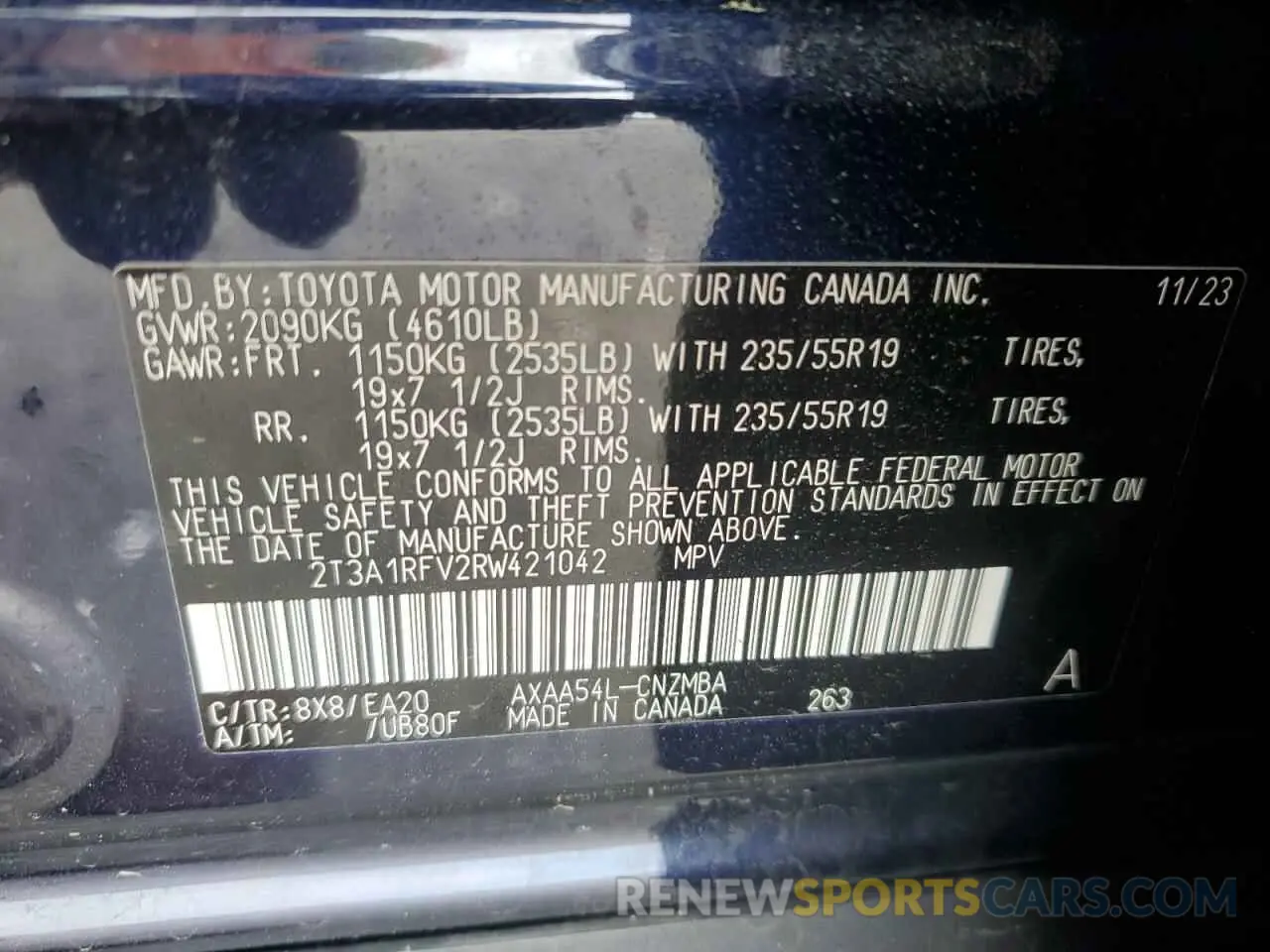 15 Photograph of a damaged car 2T3A1RFV2RW421042 TOYOTA RAV4 2024