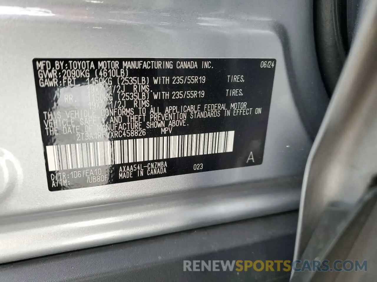 15 Фотография поврежденного автомобиля 2T3A1RFVXRC458826 TOYOTA RAV4 2024