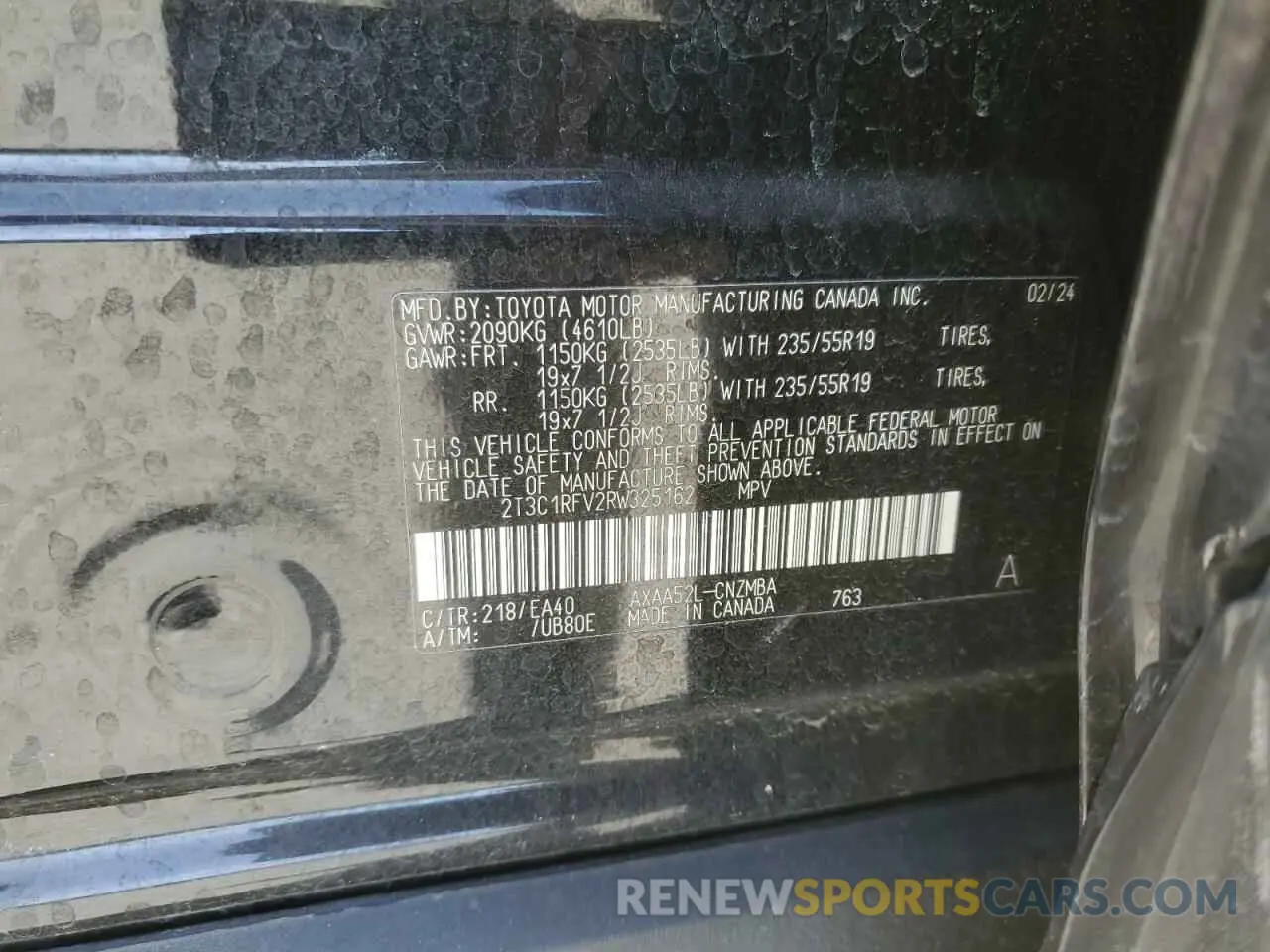 15 Фотография поврежденного автомобиля 2T3C1RFV2RW325162 TOYOTA RAV4 2024