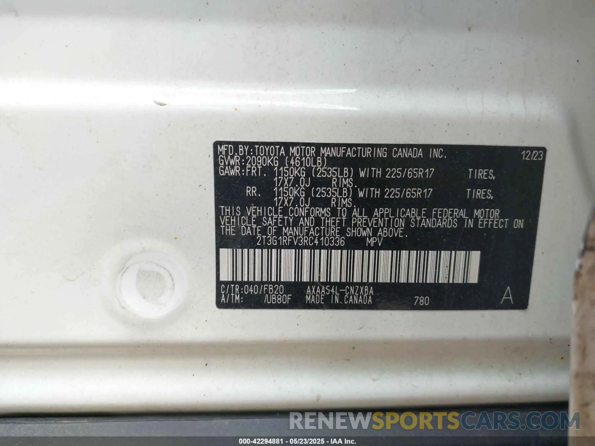 9 Photograph of a damaged car 2T3G1RFV3RC410336 TOYOTA RAV4 2024