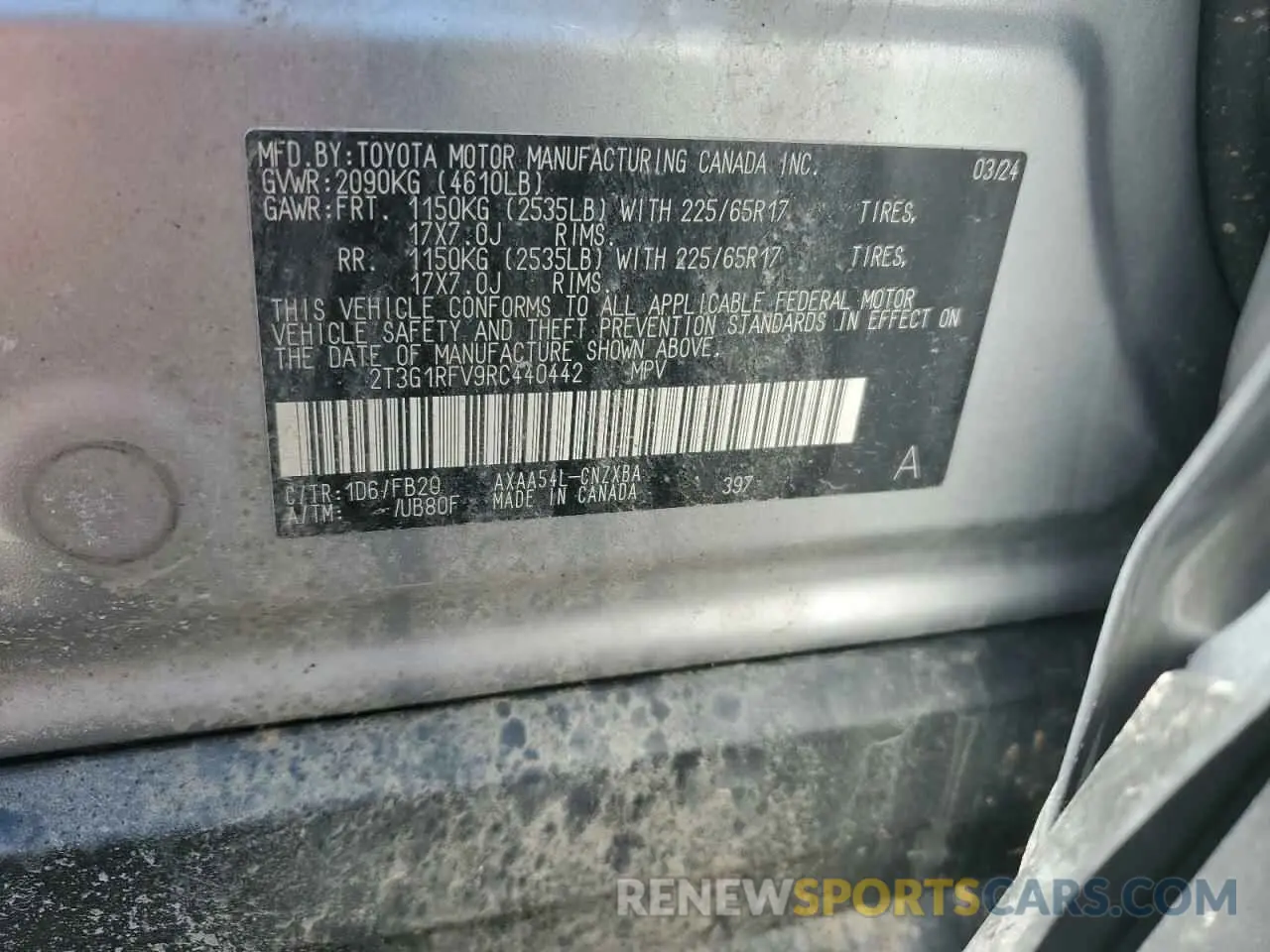 16 Фотография поврежденного автомобиля 2T3G1RFV9RC440442 TOYOTA RAV4 2024