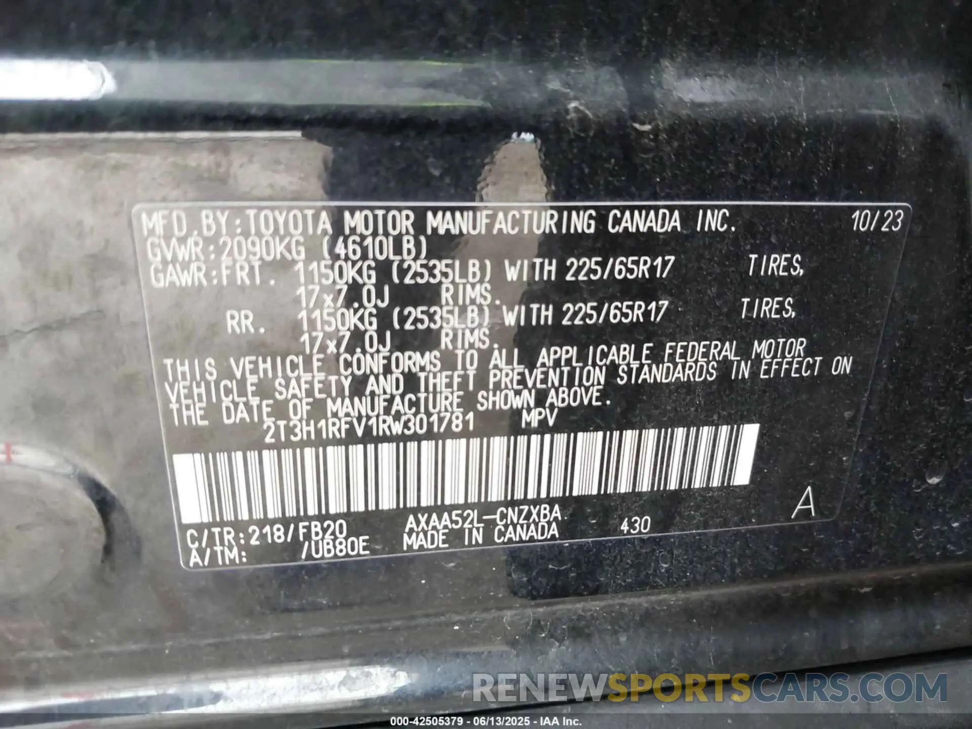9 Photograph of a damaged car 2T3H1RFV1RW301781 TOYOTA RAV4 2024