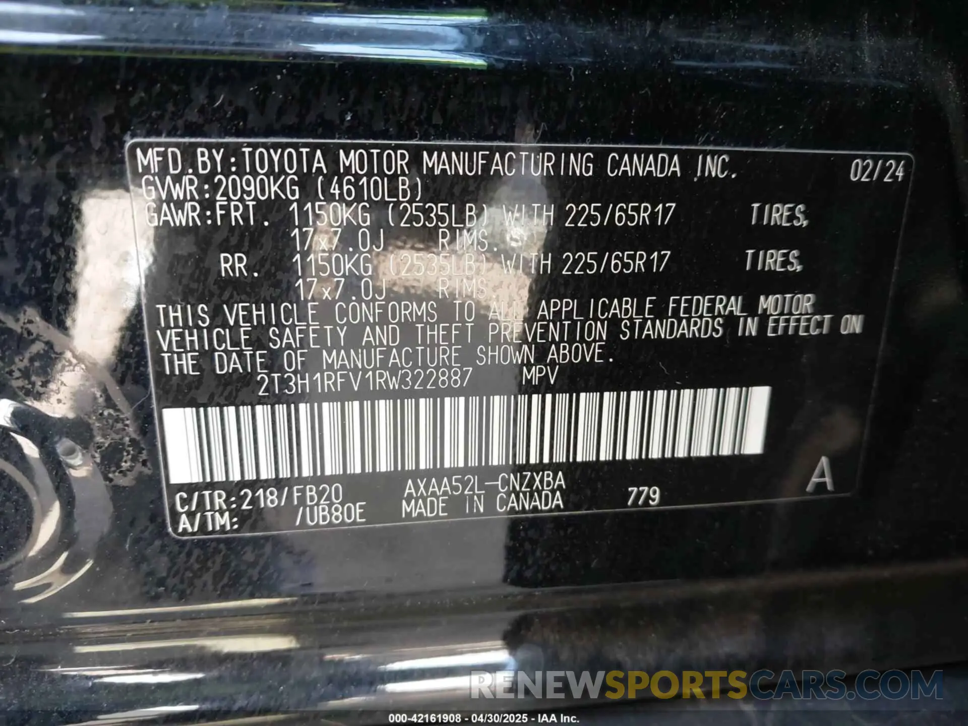 9 Photograph of a damaged car 2T3H1RFV1RW322887 TOYOTA RAV4 2024