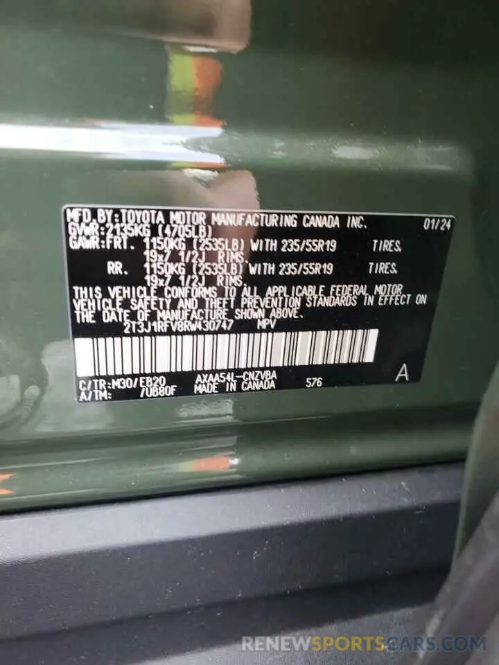 13 Фотография поврежденного автомобиля 2T3J1RFV8RW430747 TOYOTA RAV4 2024