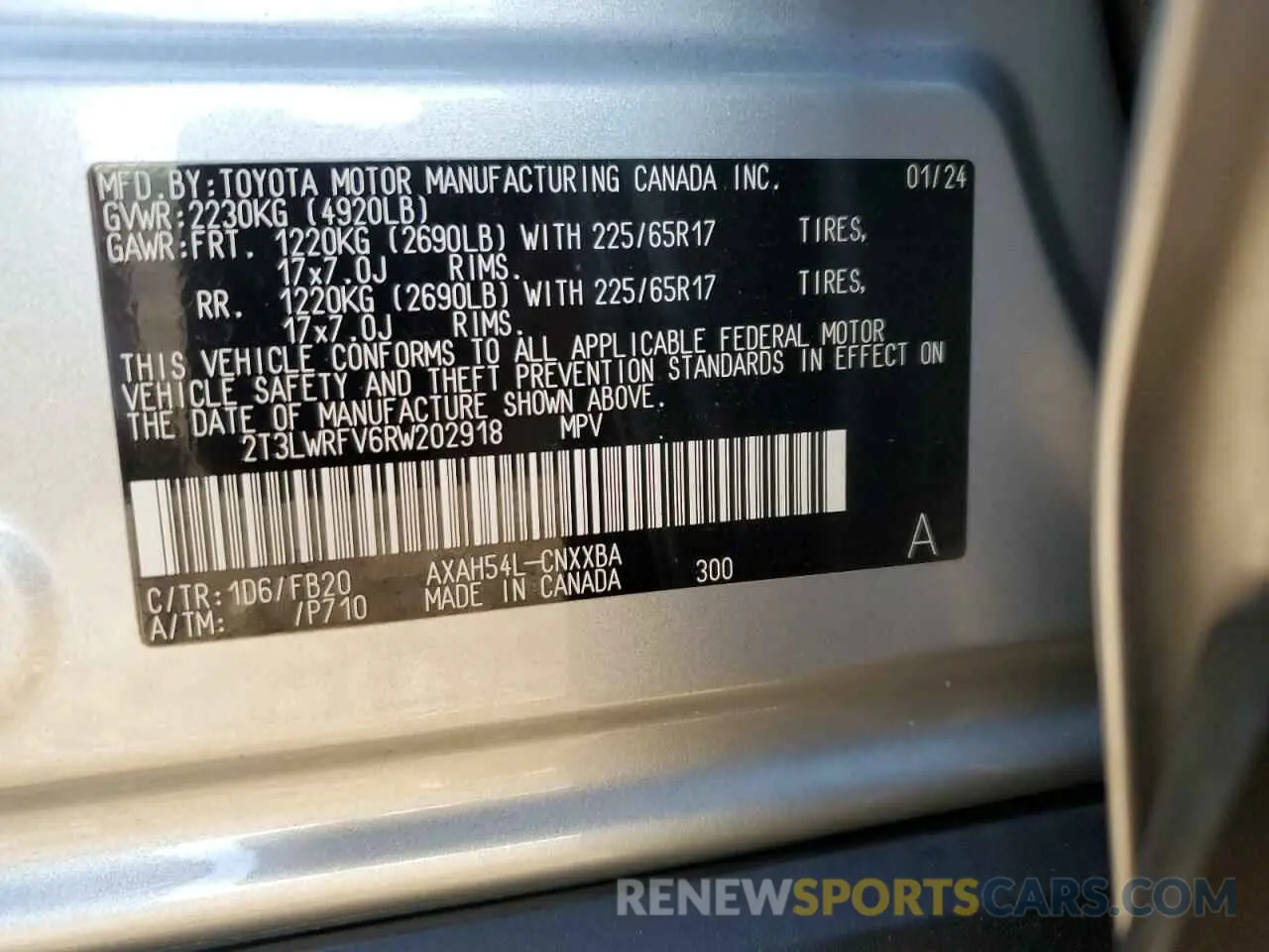14 Фотография поврежденного автомобиля 2T3LWRFV6RW202918 TOYOTA RAV4 2024