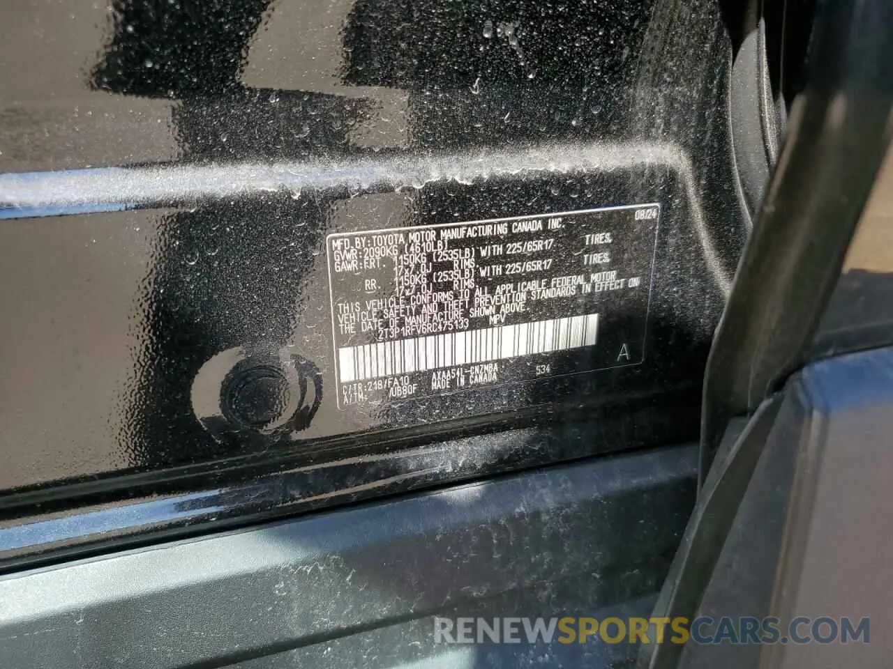 12 Photograph of a damaged car 2T3P1RFV6RC475133 TOYOTA RAV4 2024