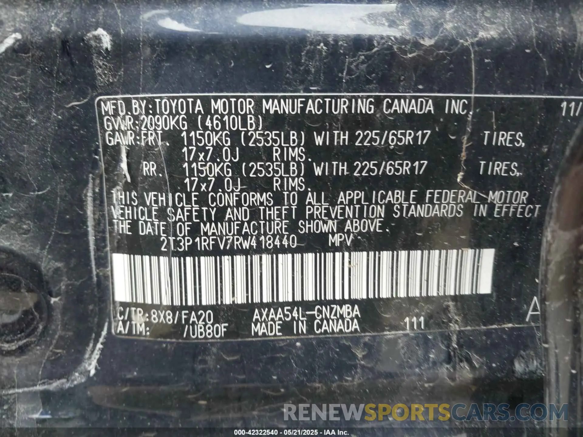 9 Фотография поврежденного автомобиля 2T3P1RFV7RW418440 TOYOTA RAV4 2024