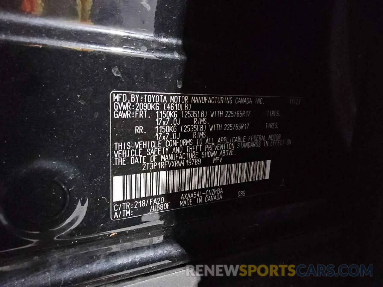 13 Фотография поврежденного автомобиля 2T3P1RFVXRW419789 TOYOTA RAV4 2024